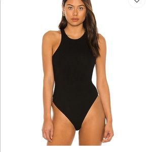 All Saints Jamie black thong bodysuit size 6 NWT